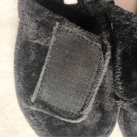 Steve Madden Faux Fur Open Toe Flat Slip-On Ezri Slide Slippers Black SZ 8 - Picture 7 of 8